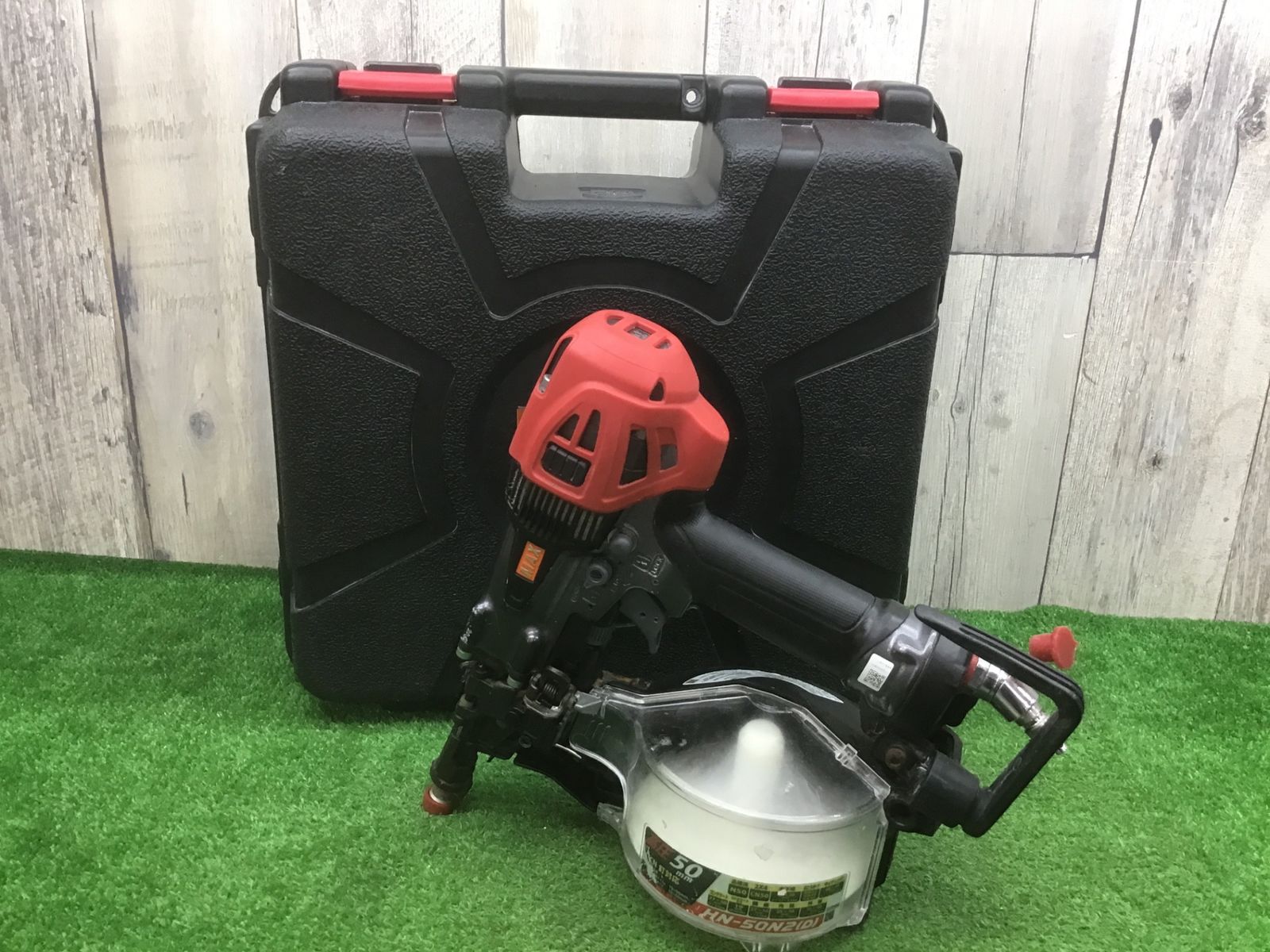 動作品 マックスMAX♪高圧エア釘打ち機 HN-50N2 D -G♪ケース付き♪アクトツール富山店♪C
