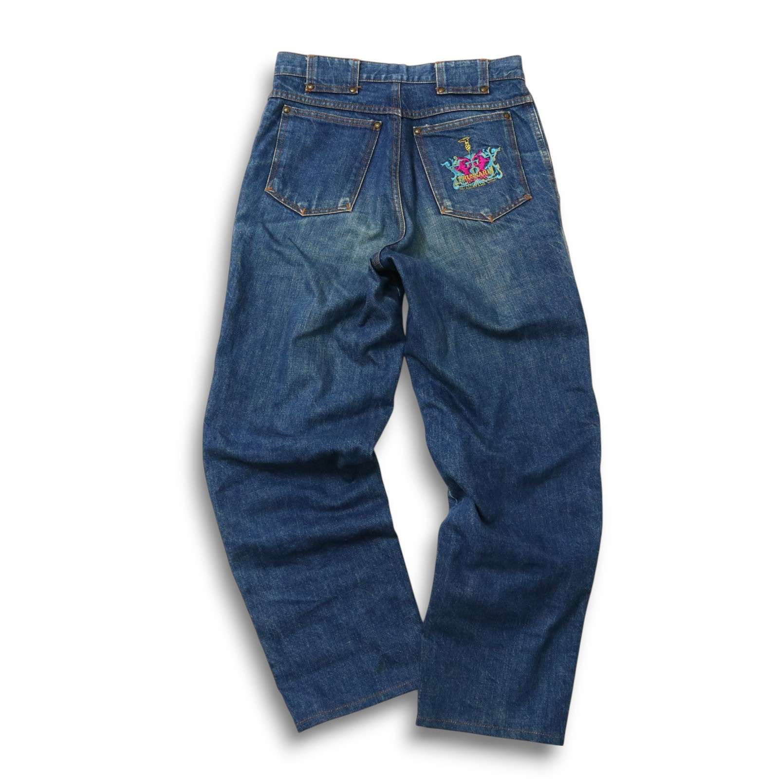 TRUSSARDI JEANS トラサルディ ジーンズ 通年 ロゴ刺繍☆ USED