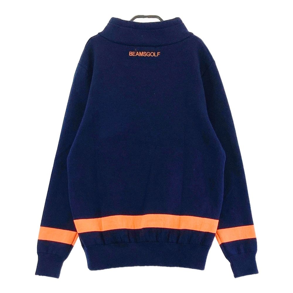 サイズ L BEAMS GOLF ビームスゴルフ 裏地付き長袖ニット ネイビー系 240101522421 ゴルフウェア メンズ ストスト