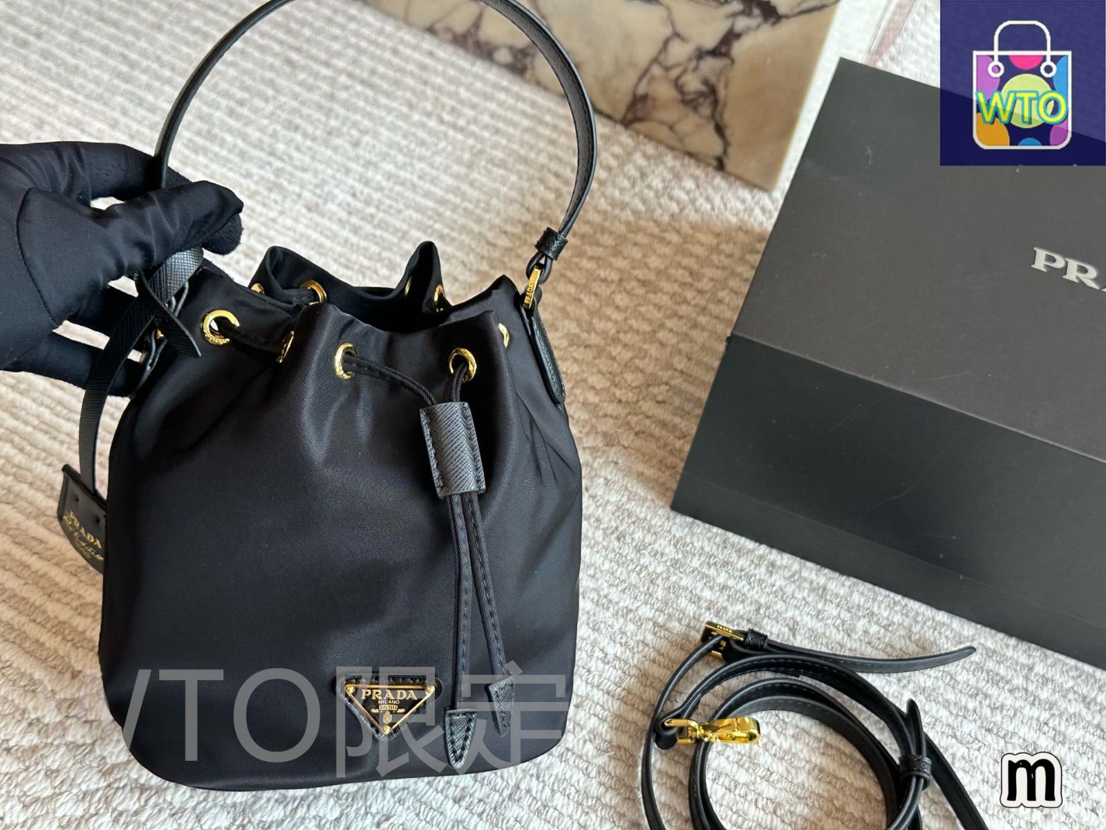 今日特価】Prada プラダ ナイロンバケットバッグ新シリーズ