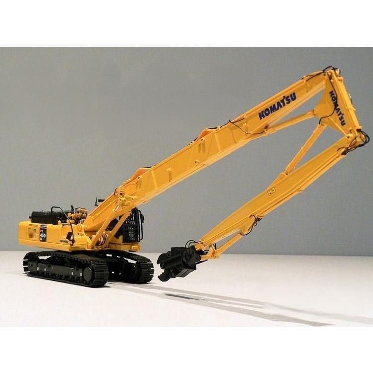 ミニカー KOMATSU PC450LC 1/50 Komatsu PC450LC Excavator Short Boom with Bucket Yellow 1/50