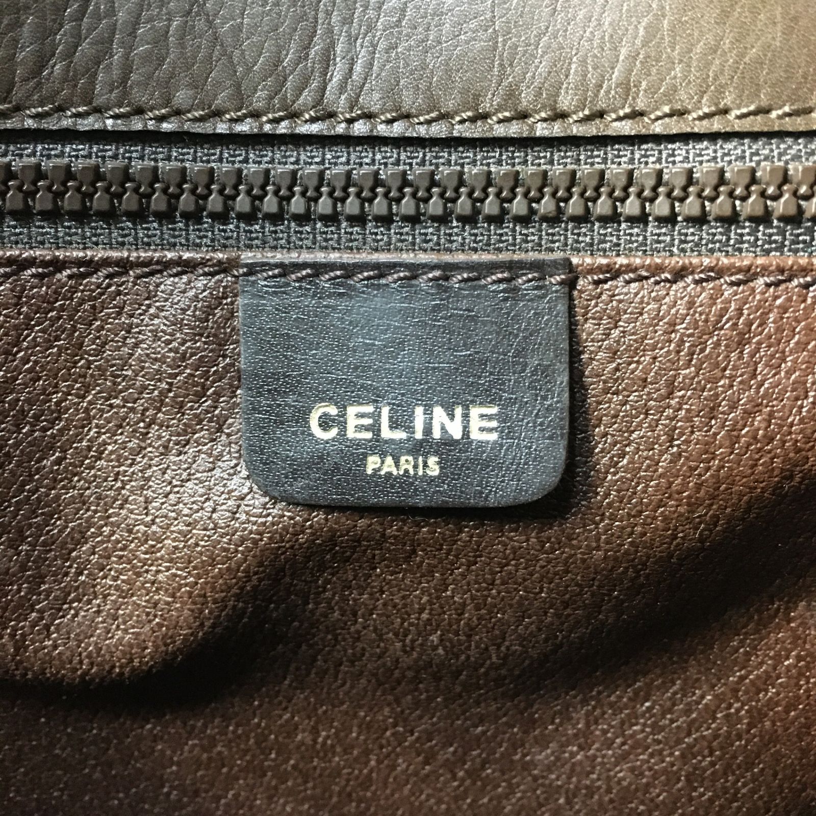 2506-290｜美品｜セリーヌ ショルダーバッグ ダークブラウン コイン金具 2506-290｜美品｜セリーヌ ショルダーバッグ ダークブラウン