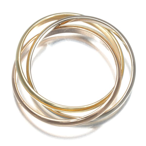 カルティエ トリニティリング スリーカラー XS 52号 K18YG/WG/PG