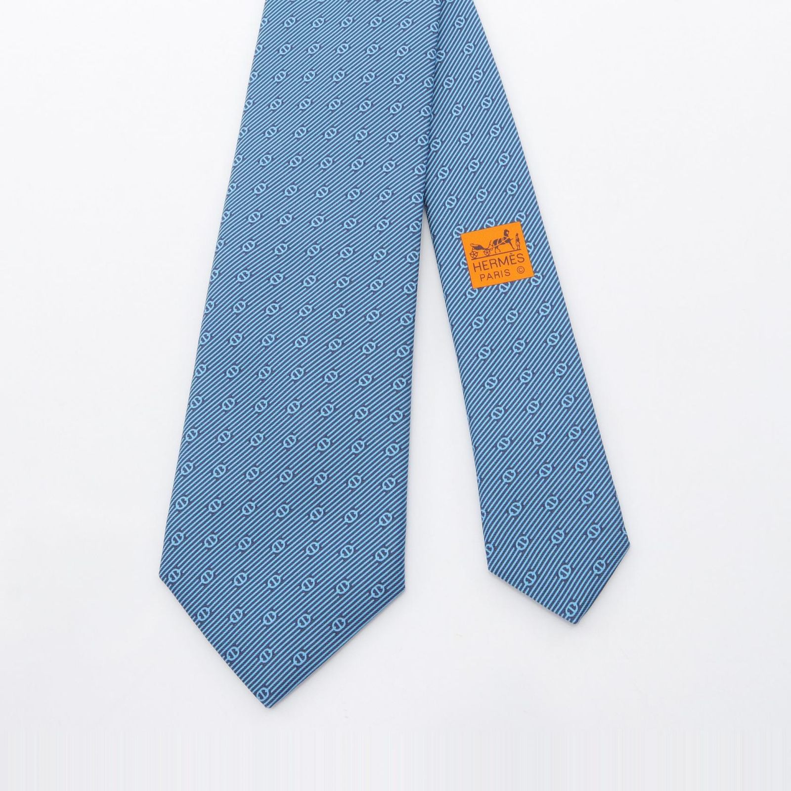 新品未使用 HERMES エルメス ネクタイ　20SS/シェーヌダンクル エルメス(HERMES)エルメス シェーヌダンクル柄 ネクタイ 衣料品