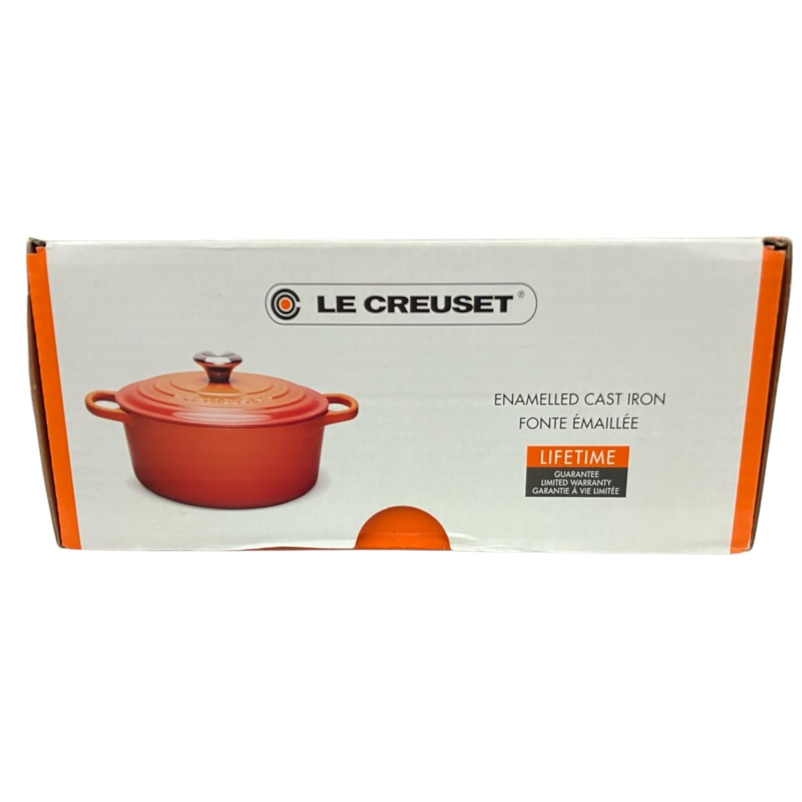 【箱付き】ルクルーゼ ココットロンド オレンジ 両手鍋　22cm Amazon｜【Amazon.co.jp 限定】ル・クルーゼ(Le Creuset) 3点
