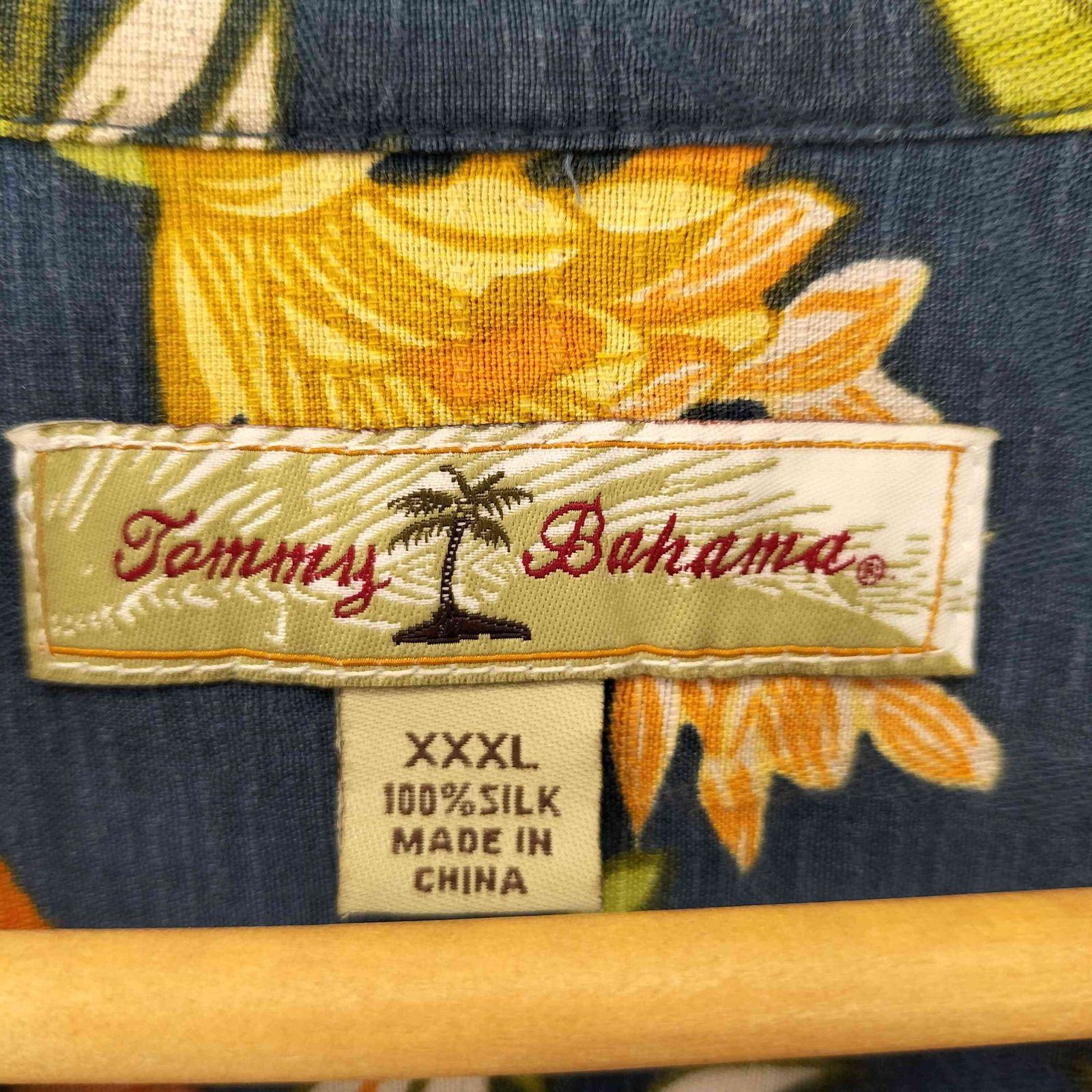  Bahama トミーバハマ オープンカラーシャツ アロハ シルク ⑥ Tommy Bahama トミーバハマ ライムイエロー 半袖 シルク アロハ