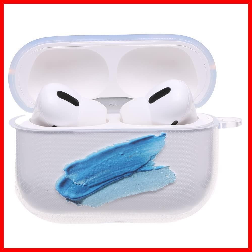 【迅速発送】ONLYOU Airpods pro ケース おしゃれ 韓国 Airpods pro2 ケース かわいい TPU ペイント デザイン シンプル クリア 透明 エアーポッズ プロ カバー レディース お揃い イヤホンケース カラビナ フック (Air