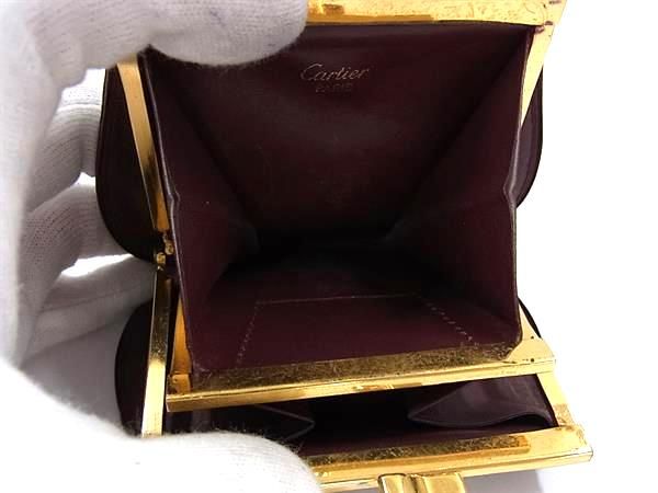 Cartier PARIS 新品未使用　レア！美品　レザーコインケース　がま口 カルティエ Cartier コインケース がま口 小銭入れ レザー