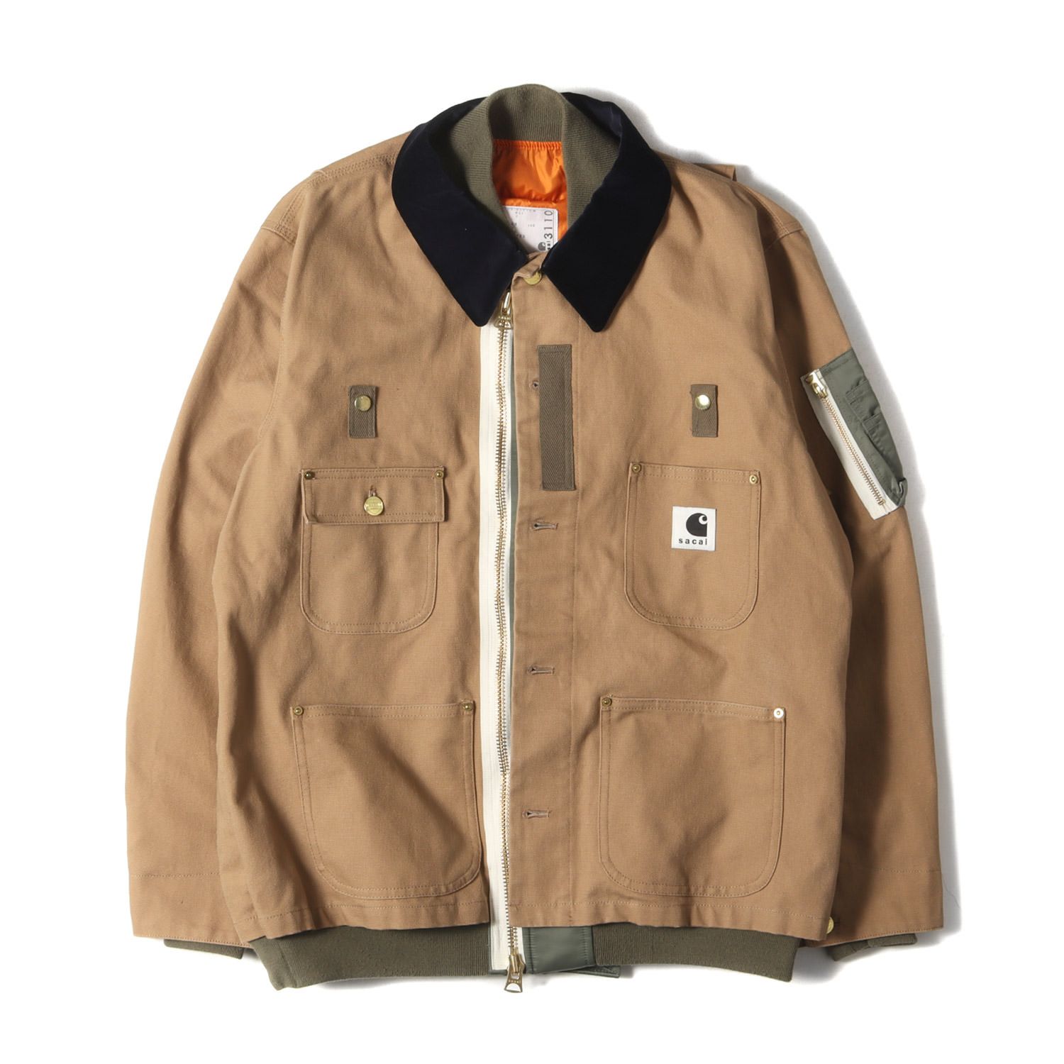 美品】Sacai サカイ ジャケット サイズ:2 / 23AW Carhartt WIP MA-1 