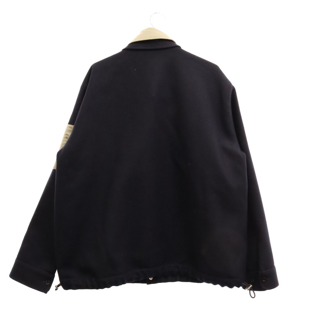 Sacai (サカイ) 23AW Wool Melton Blouson ウールメルトンシャツブルゾン ネイビー/カーキ 23-03115M -  メルカリ