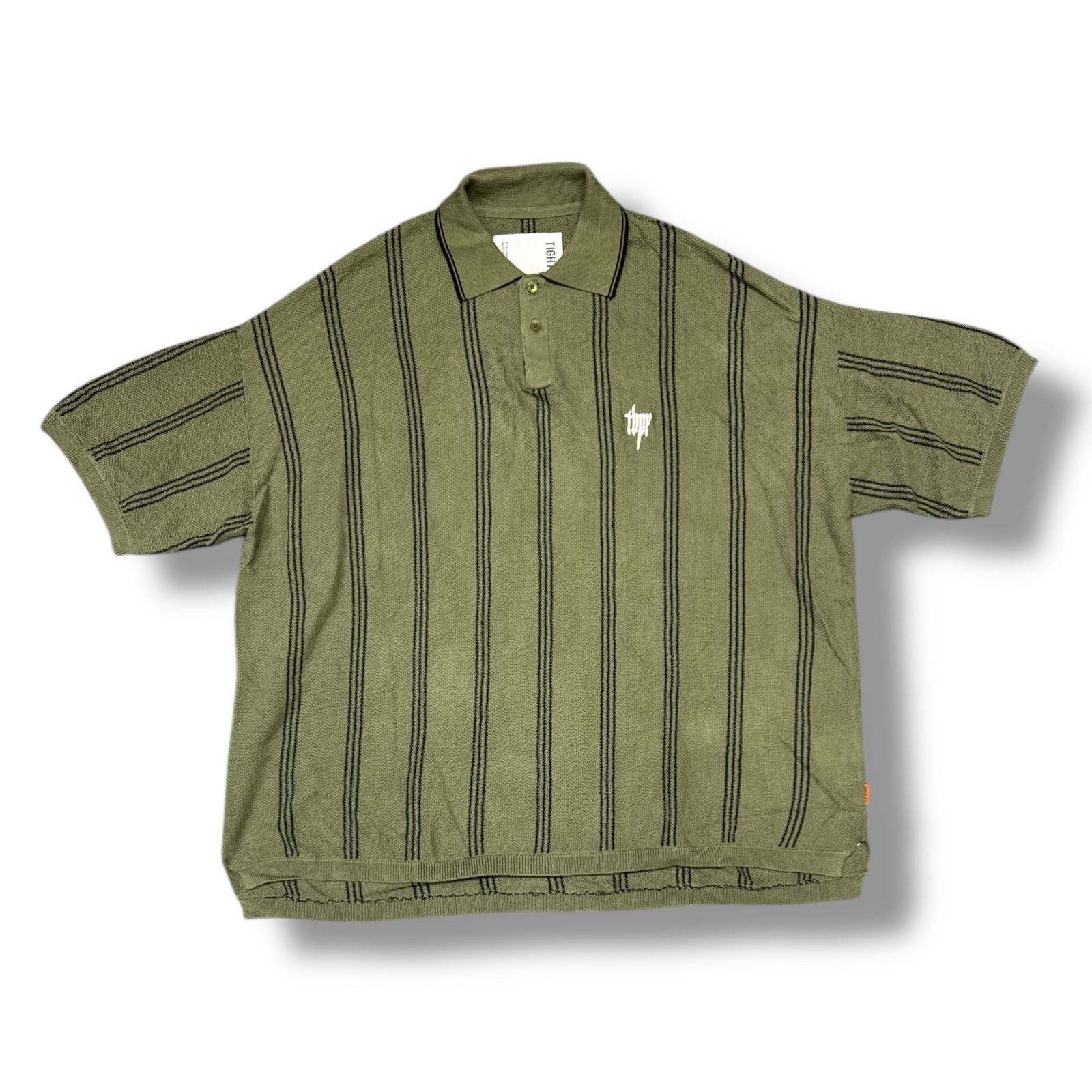 STRIPE KNIT OPEN POLO - TIGHTBOOTH® タイトブース