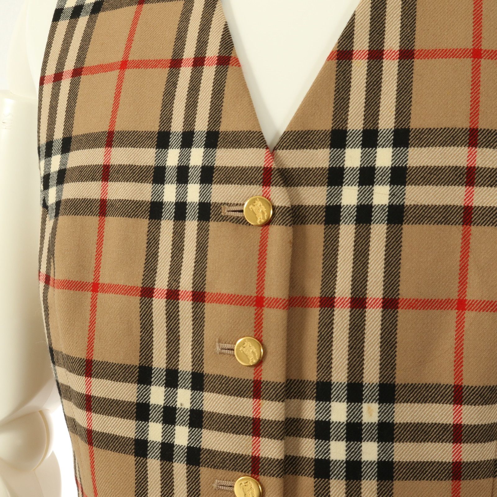 極美品 バーバリー ノバ チェック ベスト ジャケット ジレ アパレル 服