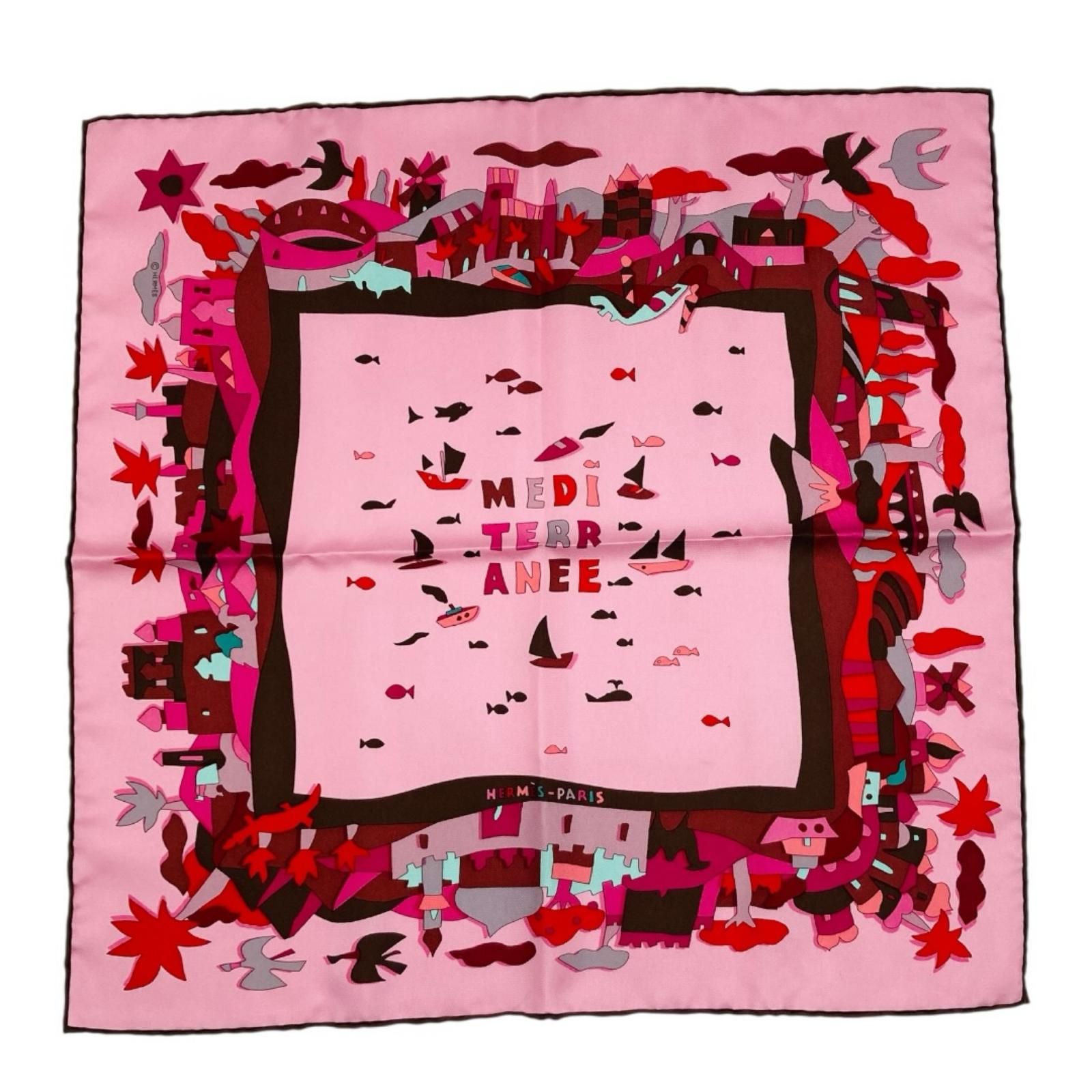 エルメス HERMES ハンカチ ガヴロッシュ45 地中海の庭