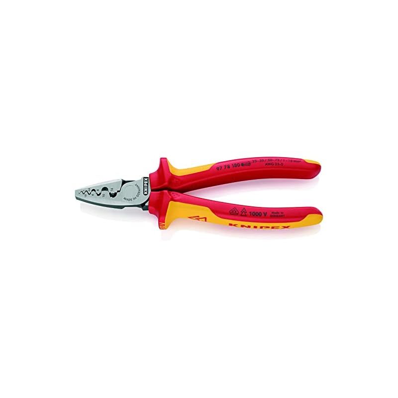 クニペックス KNIPEX 9778-180 エンドスリーブ用絶縁圧着ペンチ 1