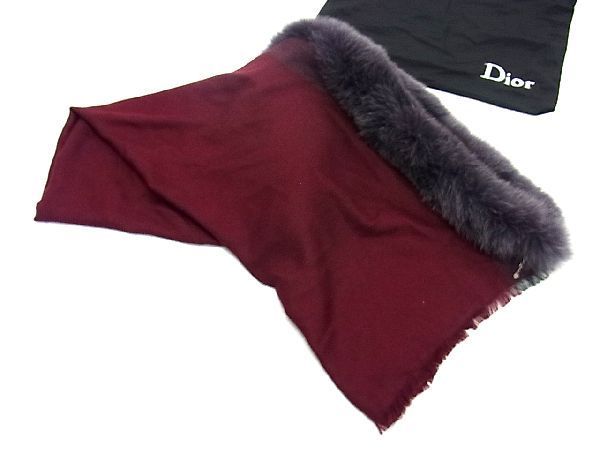 □極美品□ ChristianDior クリスチャンディオール カシミヤ×シルク