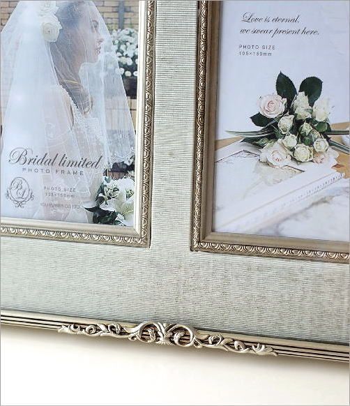 新品】ヨーロピアン写真立て、フォトフレーム 写真入れ 花 ティー