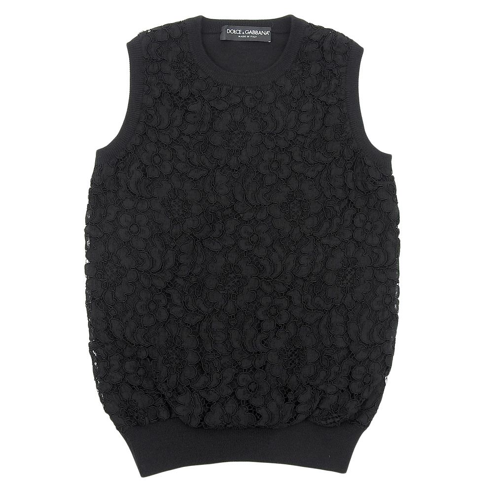 DOLCE-GABBANA ドルチェ＆ガッバーナ レースニット ベスト ノースリーブ トップス レディース 36