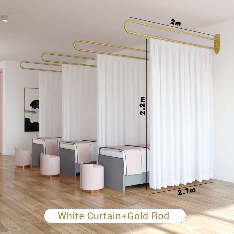 美容サロンのパーティションカーテン カーテンホルダー マッサージビジネスカーテン カーテンロッド スパセンター カーテン サロンのカーテン