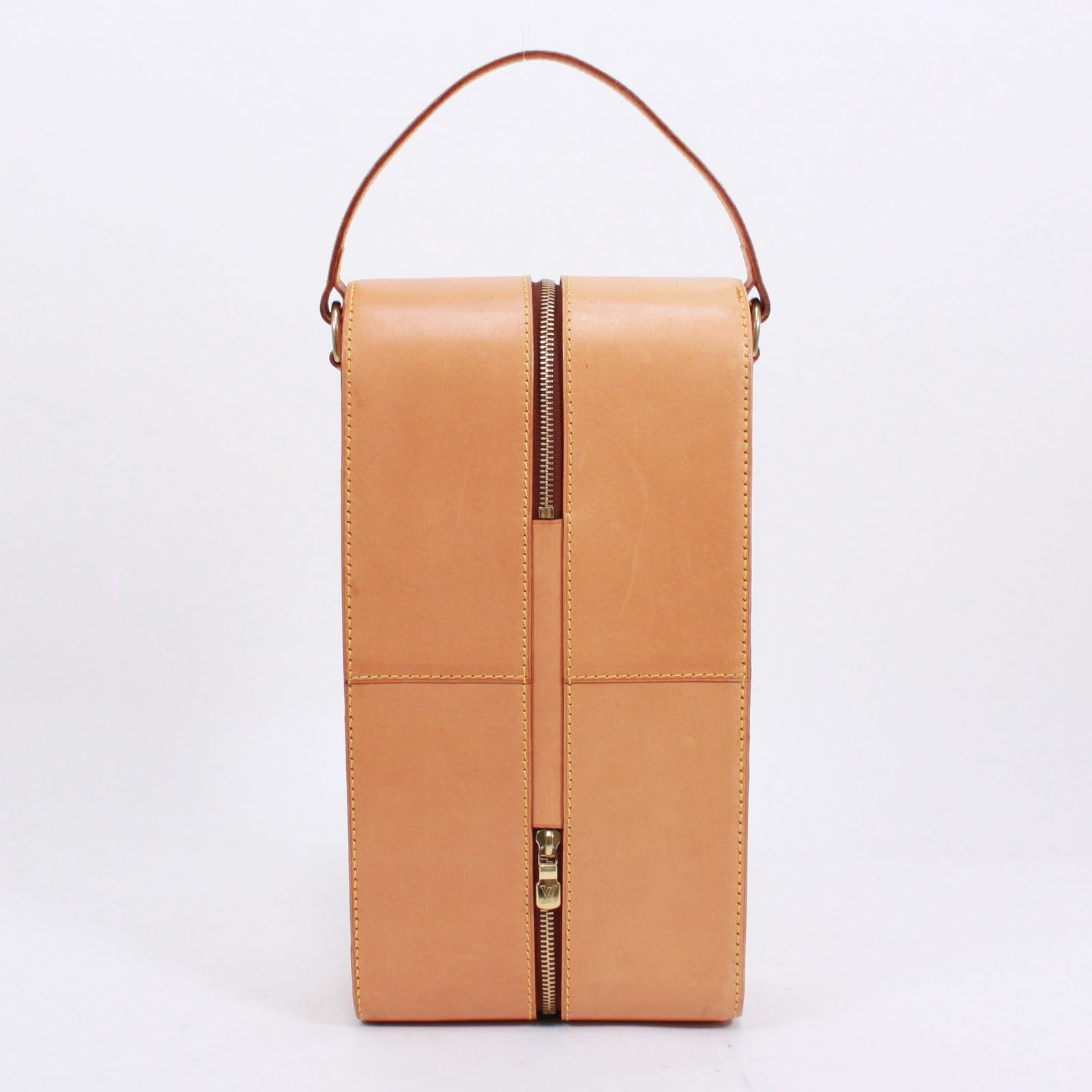 LOUIS VUITTON ワインキャリアー レザー ベージュ クラッチ LOUIS VUITTON ワインキャリアー レザー ベージュ クラッチ