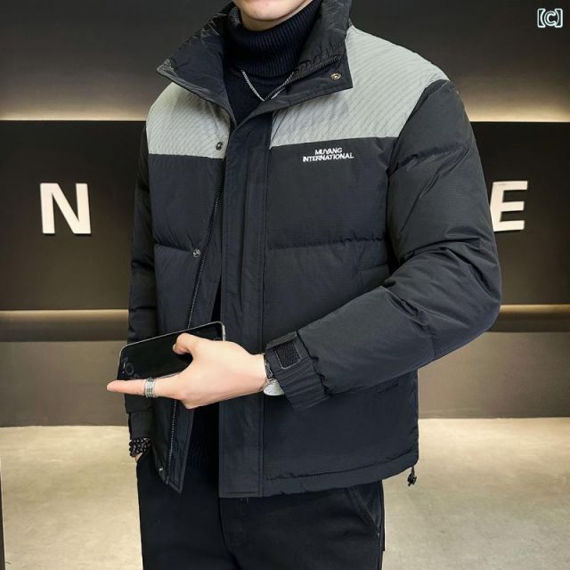 XL 春 コーデ メンズ 服 シンプル ファッション オシャレ 大人 かっこいい 大きいサイズ ストリート 紳士服 ダウン ジャケット 冬 スタンド カジュアル 暖かい 厚手 KANDAIZUMI_COM