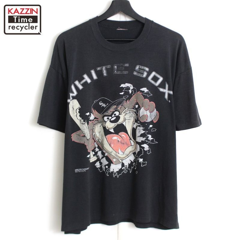 90s MLB vintage タズマニアン・デビル Tasmanian Devil シカゴ・ホワイトソックス 半袖Ｔシャツ メンズ XLサイズ相当 ビッグサイズ オーバーサイズ