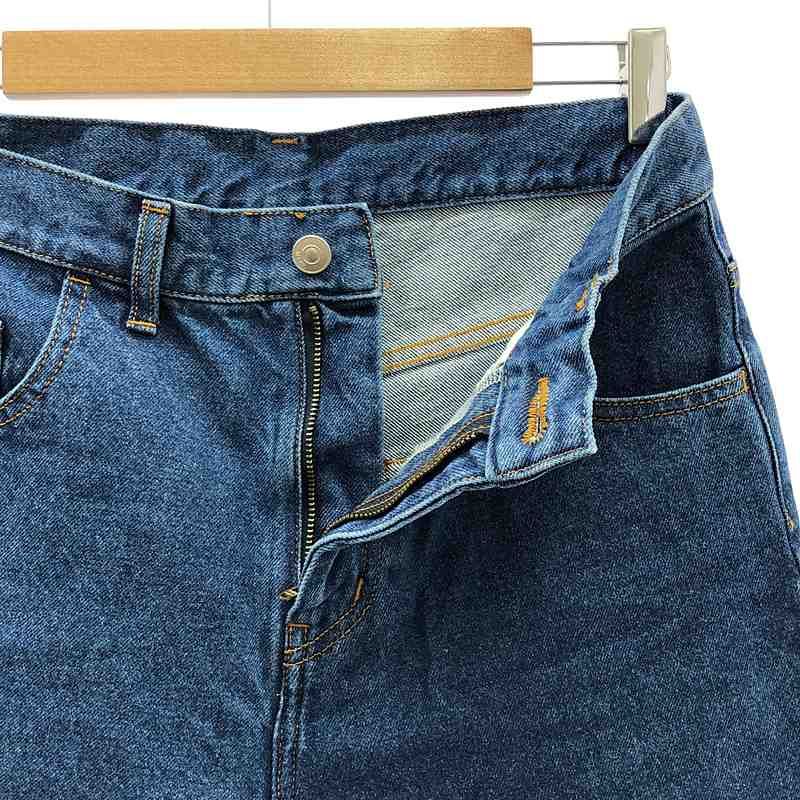 美品　MEER. ストレートソフトワイドデニム M インディゴ 美品 MEER. ストレートソフトワイドデニム M インディゴ インディゴ