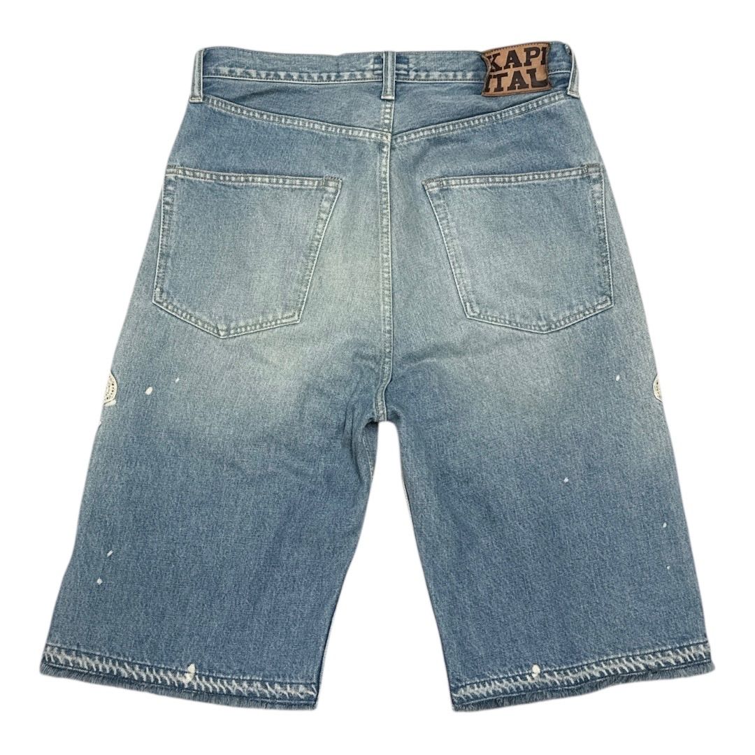 SP PRICE KAPITAL Skull Bone Denim Shorts