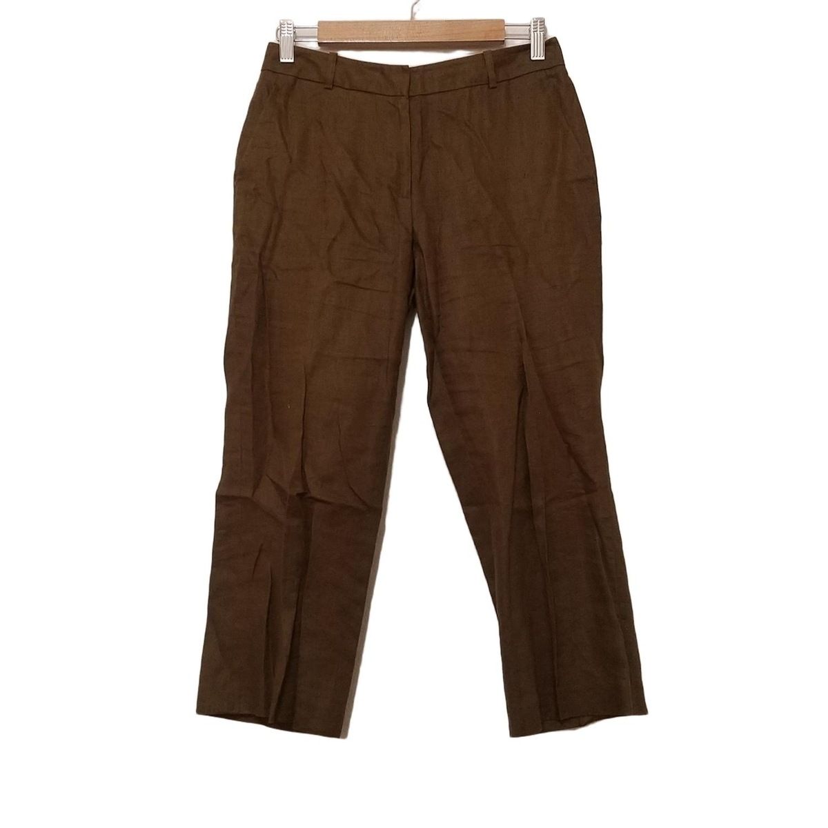 BrooksBrothers ブルックスブラザーズ パンツ サイズ9 M レディース - カーキ フルレングス|麻