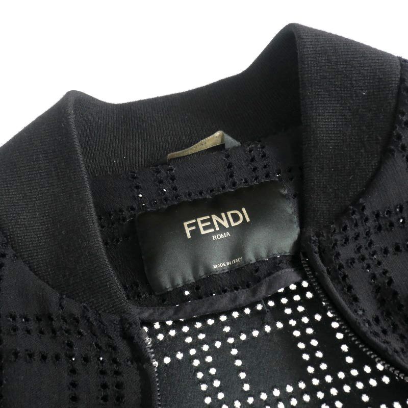 フェンディ FENDI ジップアップブルゾン ジャケット メッシュ 44