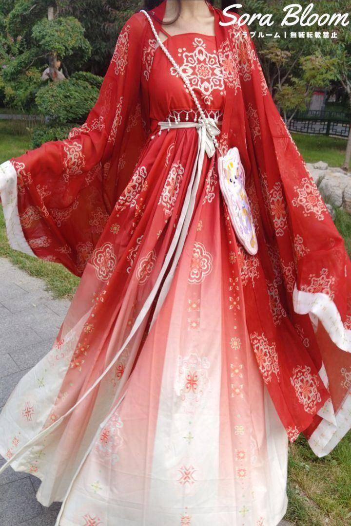 漢服 コスプレ ワンピース 唐装 仙女服 中華風 コスプレ衣装 刺繍 可愛 民族風 制服 女装 舞台衣装 キャラクター衣装 学園祭 文化祭 雰囲気 お呼ばれ イベント 大人 舞台 新年会 HF-220