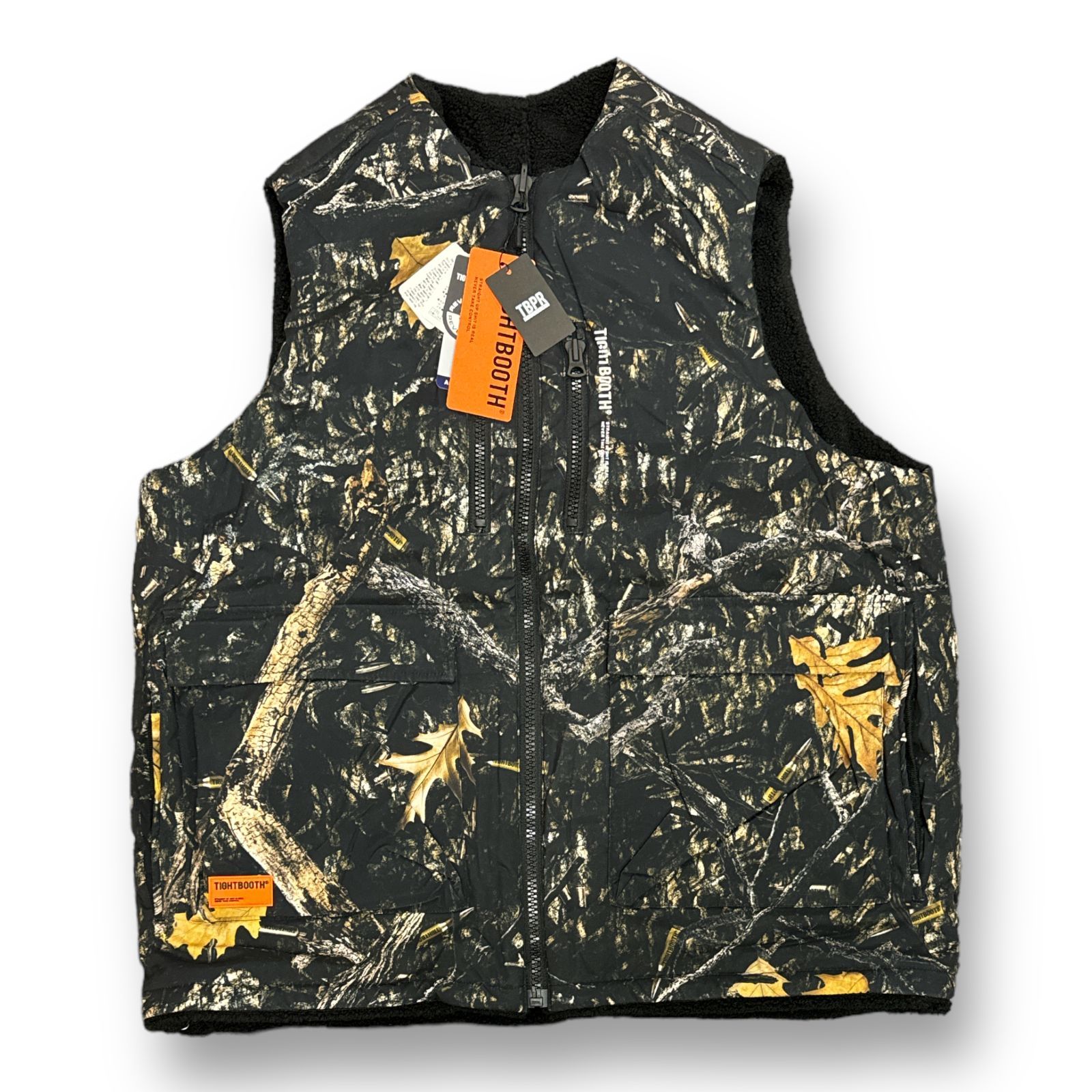 定価38500円 新品 TIGHTBOOTH 22AW BULLET CAMO REVERSIBLE VEST バレットカモ リバーシブルボアベスト  タイトブース FW22-JK06 59130A - メルカリ