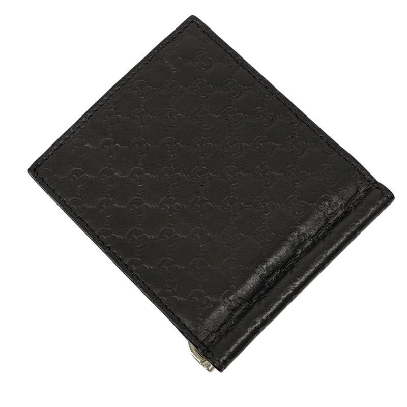 278箱付✨美品✨グッチ マネークリップ 札入れ シマレザー GG柄 ブラック グッチ マネークリップ/二つ折り財布（札入れ） 財布 メンズ