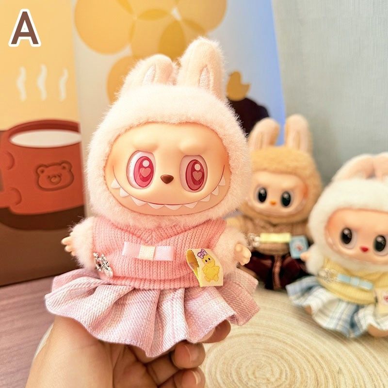 ✿15cm✿冬の猫犬 2点セットぬいぐるみ服 labubu 適用綿人形