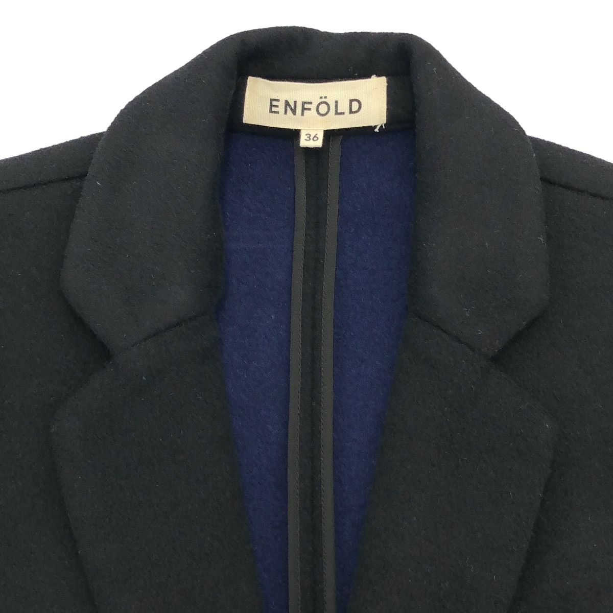 ENFOLD エンフォルド　アイボリー チェスターコート 36 ENFOLD エンフォルドアイボリー チェスターコート 36