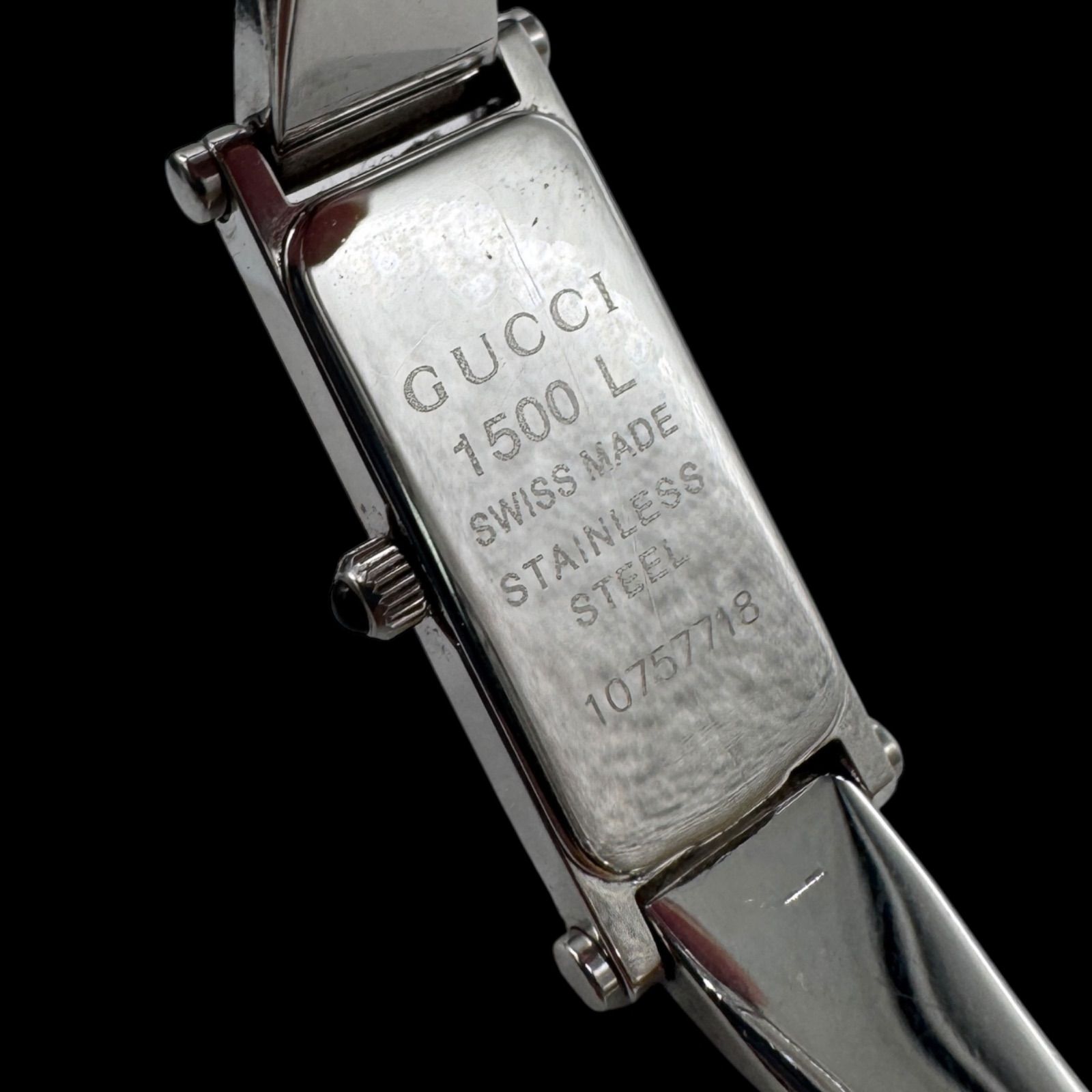 【希少・電池新品・付属品】GUCCI 1500L ブルーシェル レディース 新品電池稼働 美品 GUCCI グッチ 1500L アイスブルー文字盤 レディース