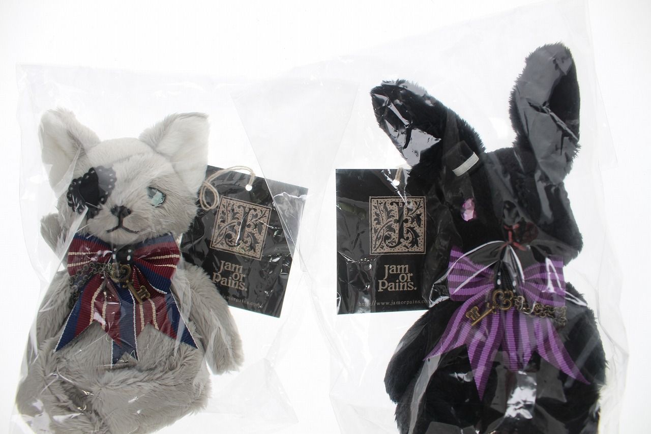 最終価格jam or Pains.悪魔ずきん(シロネコ)ぬいぐるみ白猫金目 しろねこ ぬいぐるみ/umao