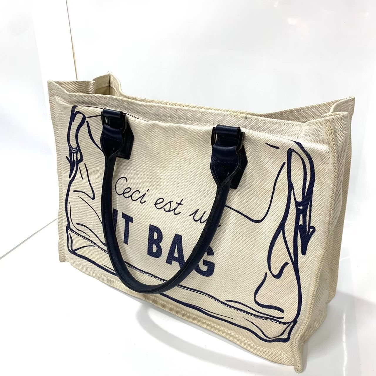 ☆-26 LONGCHAMP ロンシャン トートバッグ キャンバス IT BAG
