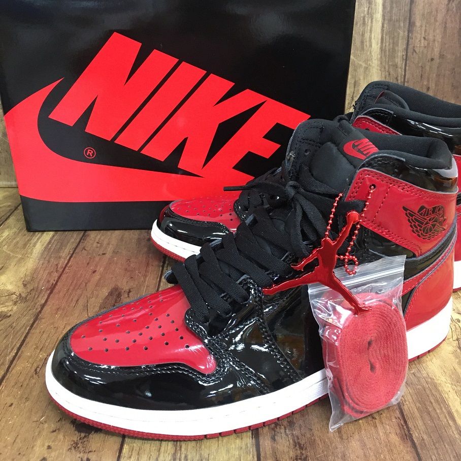 NIKE AIR JORDAN RETRO HIGH OG PATENT BRED ナイキ エア ジョーダン レトロ ハイ オージー パテントブレッド【7594-004】  - メルカリ