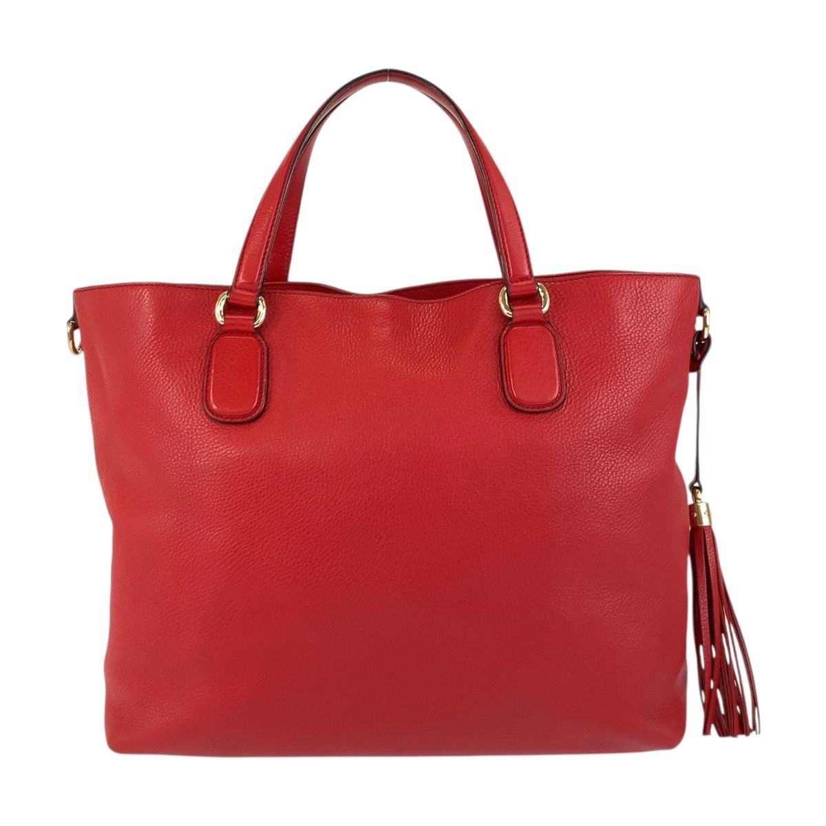 美品 GUCCI グッチ ソーホー レッド ゴールド金具 レザー 282303  