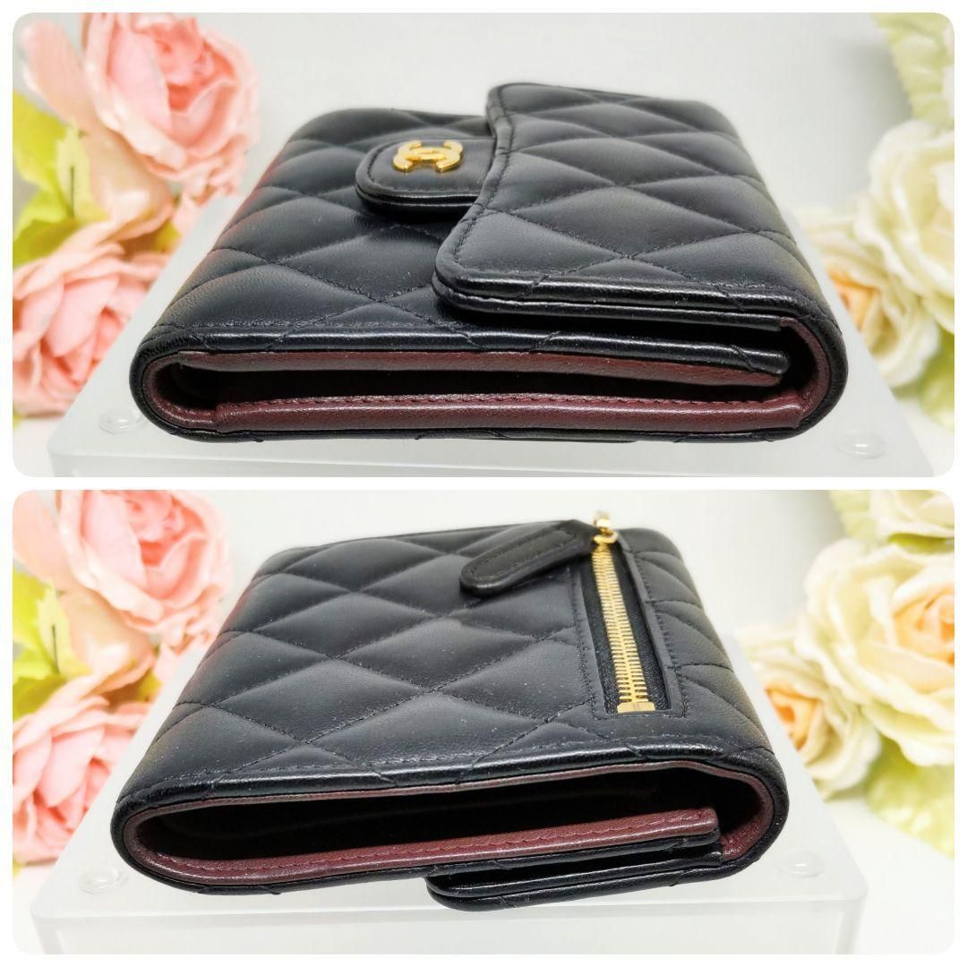 ✨極美品✨シャネル クラシックマトラッセ 3つ折り財布 ブラック