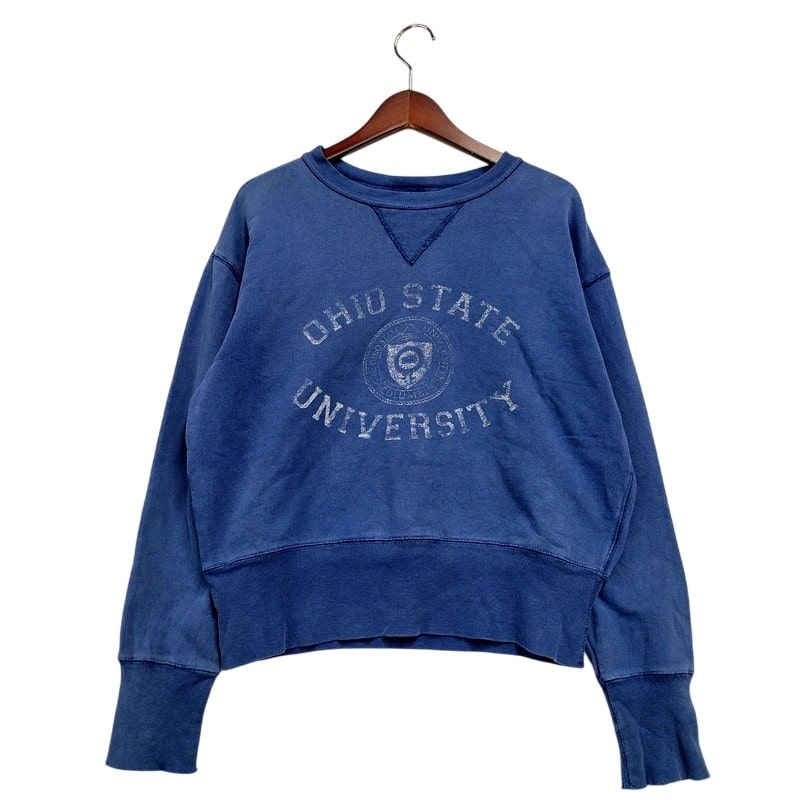 メンズ VINTAGE 50-60S OHIO STATE UNIVERSITY SWEATSHIRT スウェットシャツ はめ込み前Vガゼット 長リブ トレーナー 長袖 トップス 146-250211-as-16-IZU