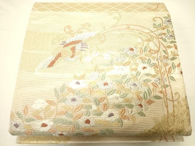 平和屋着物◎西陣 服部織物謹製 六通柄袋帯 唐織 流水文 新