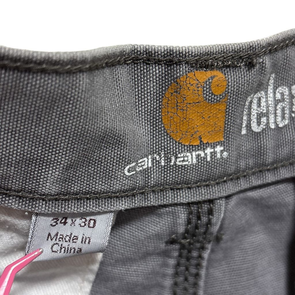 Carhartt】 リラックスフィット ロゴ刺繡ダックカーゴパンツS-3185