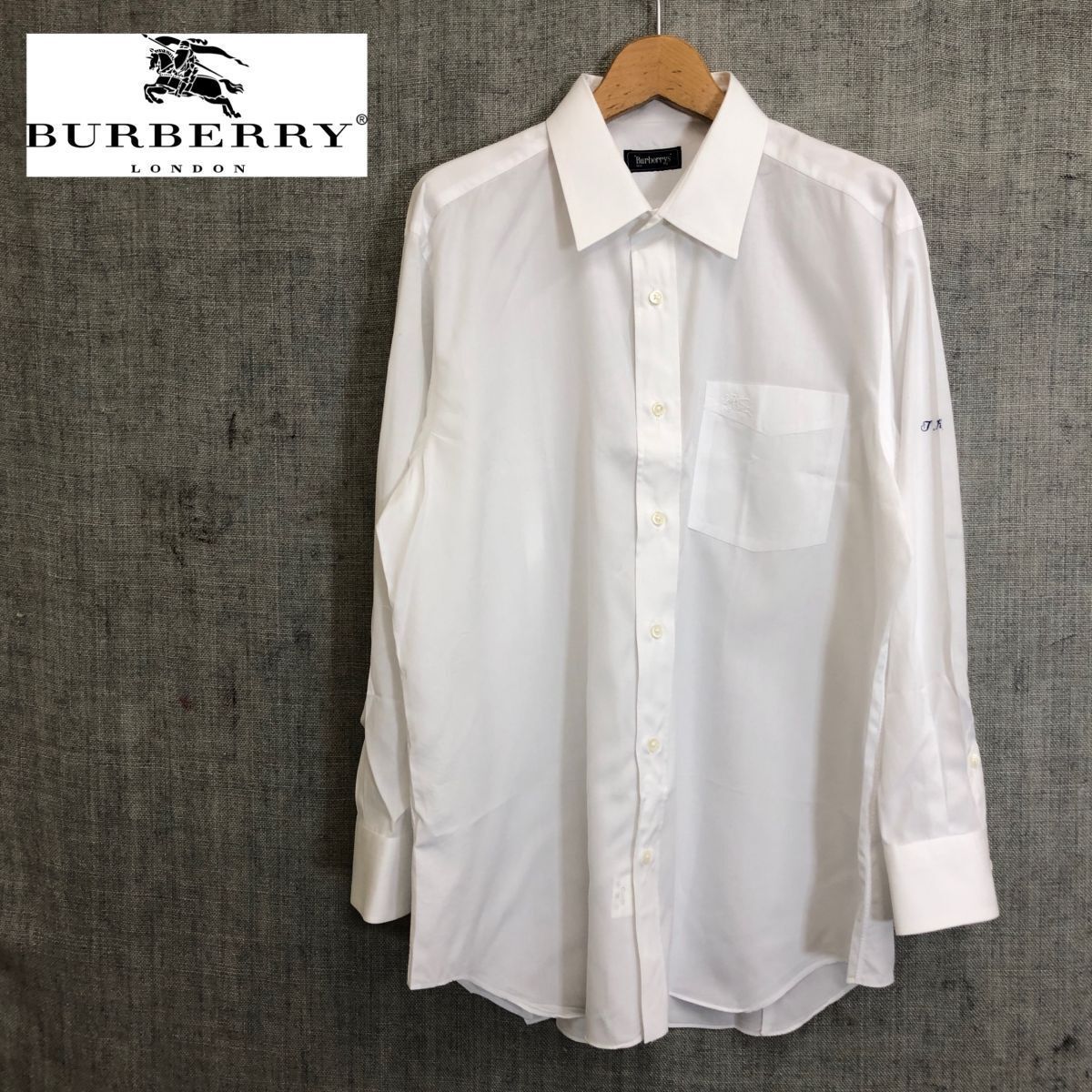 Burberry 長袖シャツ ホワイト R2004-F-N◇ 90s ◇ old ◇ burberrys バーバリー 長袖シャツ