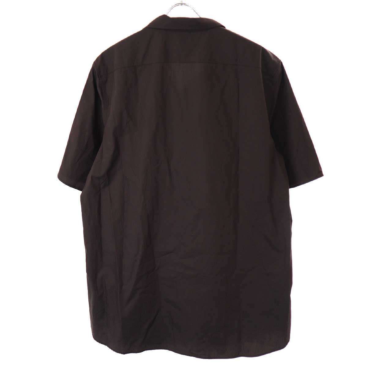 THE ROW ザ ロウ コットンオープンカラーシャツ ブラウン XXL AP100