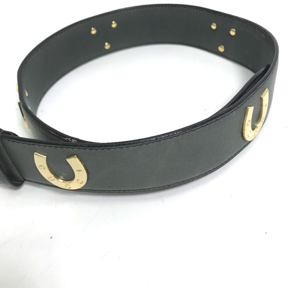 GUCCI グッチ ステッチ ベルト 正規品 GUCCI - グッチ ロゴ プレート 85/35 ベルト 146439 レザー