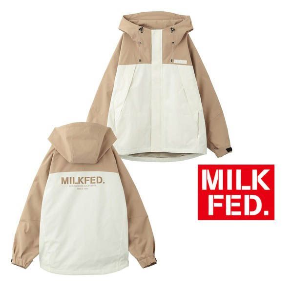 マウンテンパーカー アウター ミルクフェド MILKFED BICOLOR LOGO 
