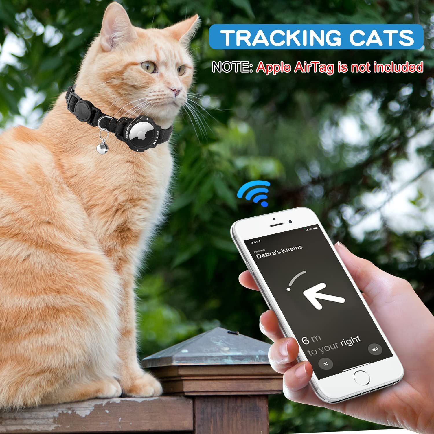 OUCWLTAG ルミナス AirTag 猫 首輪 分離 OUCWLTAG GPS 猫 首輪 Apple