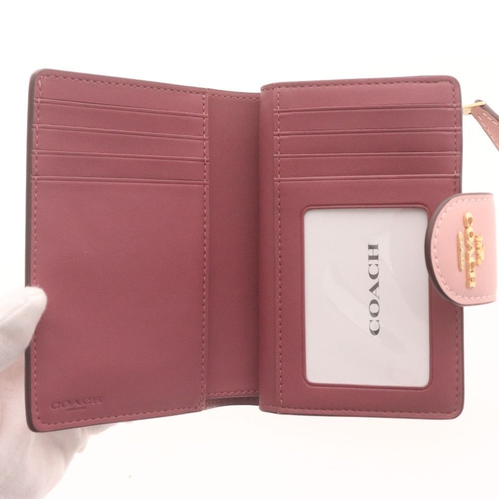 □ コーチ 二つ折り 財布 シグネチャー A2554 CW786 レザー 革 小銭 札