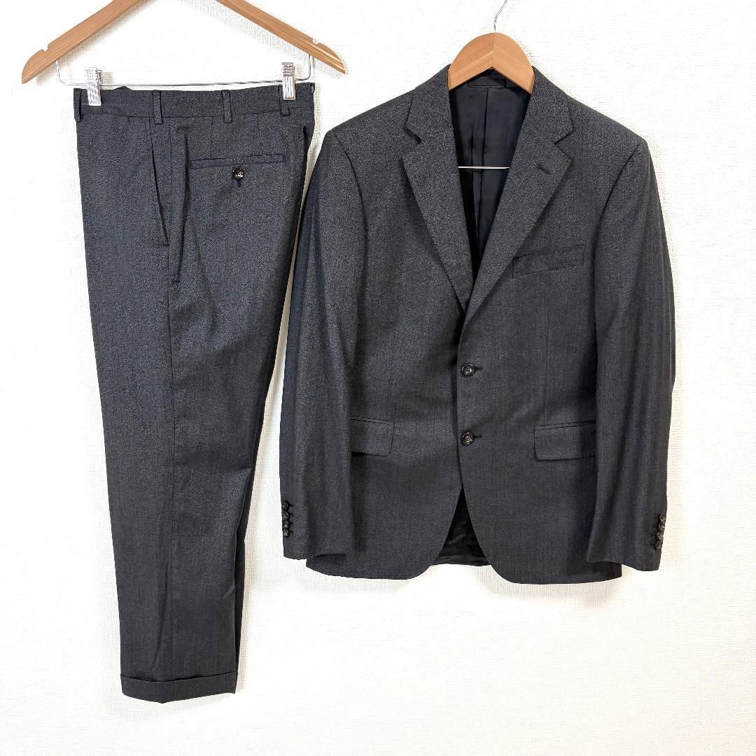 DEI FILZI メンズスーツセットアップ 46 ダークグレー 無地